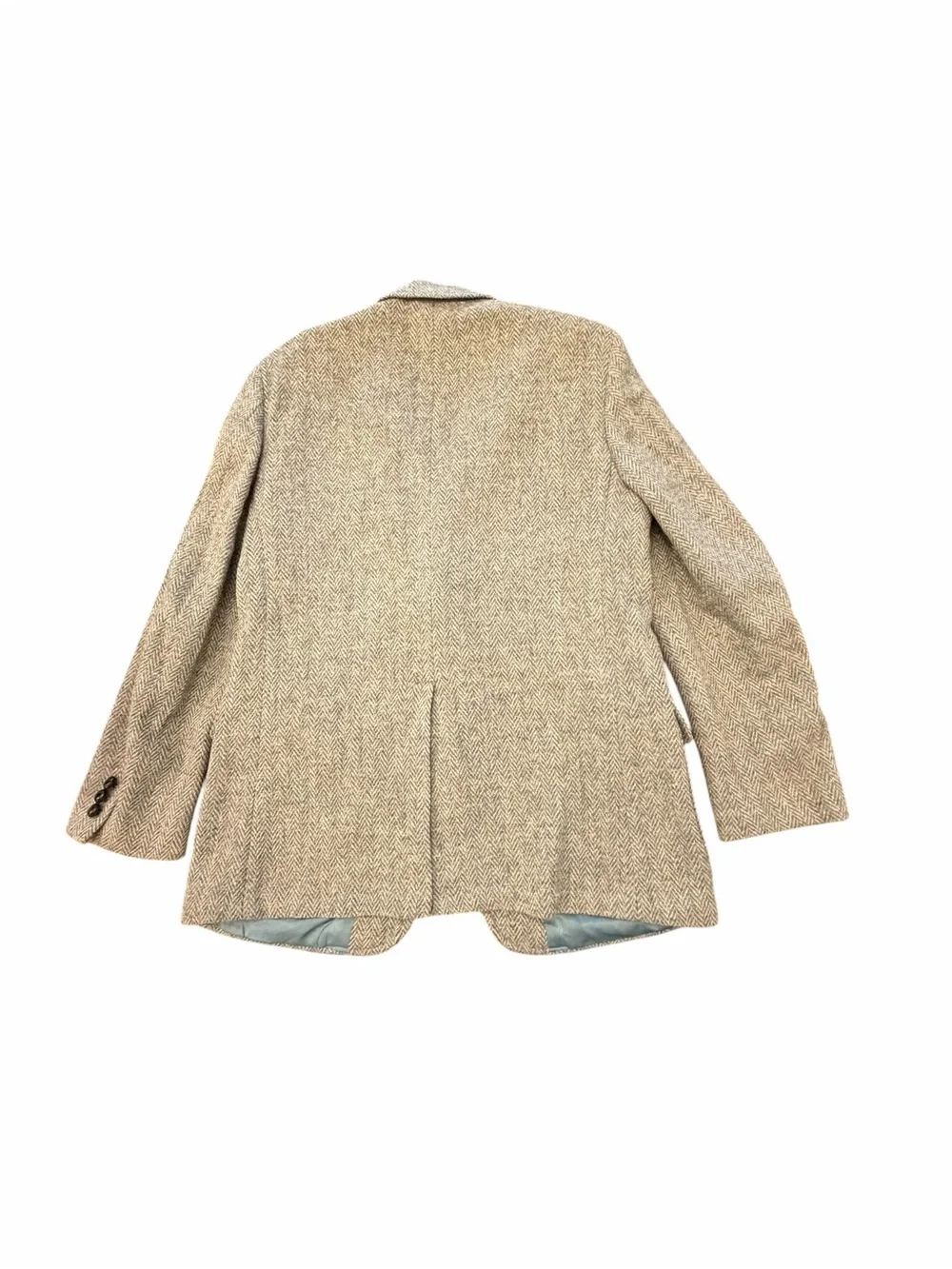 VTG 1970s Nafziger’s Beige Grey Tweed Blazer Sport Jacket Herringbone Chest 40”